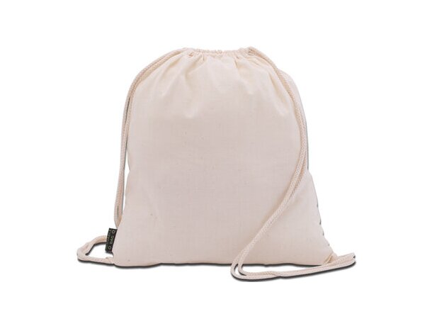 Mochila saco cuerdas Mombai en algodón natural 115 g/m² 38x42 cm