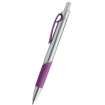 Boligrafo Plastico bicolor metal personalizado violeta