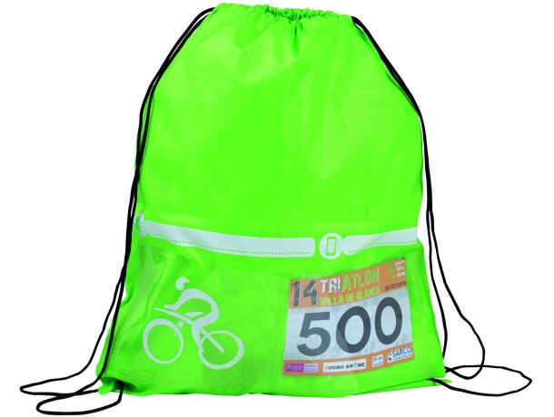 Mochila con cuerdas para triatlón grabada