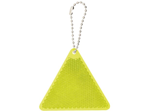 Llavero original en forma triangular reflectante