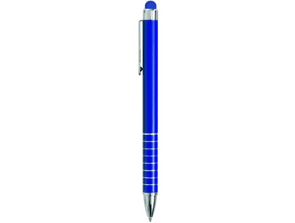 Bolígrafo de aluminio metalizado con puntero barato azul Bolígrafo de aluminio metalizado con puntero barato azul