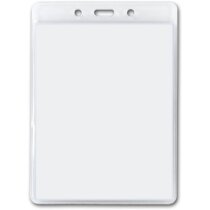 Porta credenciales personalizada PVC vertical ventana 9,7 x 12,5 cm
