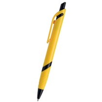 Bolígrafos originales personalizados de plástico tinta azul detalles negros