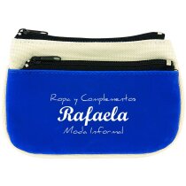 Monedero en 4 colores a elegir combinado personalizado azul Monedero en 4 colores a elegir combinado personalizado azul