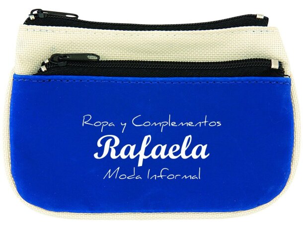 Monedero en 4 colores a elegir combinado personalizado azul Monedero en 4 colores a elegir combinado personalizado azul