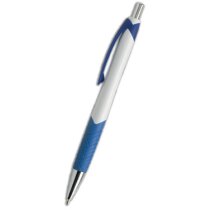 Boligrafo Plastico bicolor personalizado azul