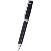 Bolígrafo Trevor aluminio negro con grabados láser