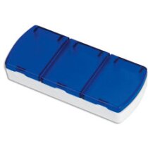Pastillero Tris de plástico con tres compartimentos