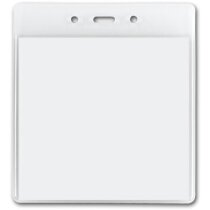 Portacredencial cuadrado PVC con ventana amplia