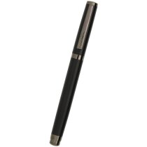 Bolígrafos de gel roller metálico Lenox negro terminales cromo