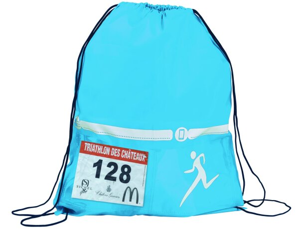 Mochila con cuerdas para triatlón grabada