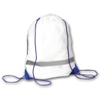 Mochila saco personalizada Gymsack poliester 210t blanco esquinas color