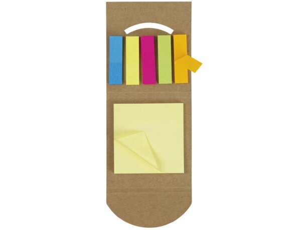 Bloc adhesivo multicolor papel natural reposicionable