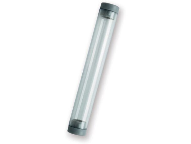 Contenedor cilíndrico traslúcido para bolígrafos