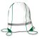 Mochila saco poliéster 190D con cinta reflectante Verde