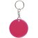 Llaveros originales redondo reflectante pvc Fucsia