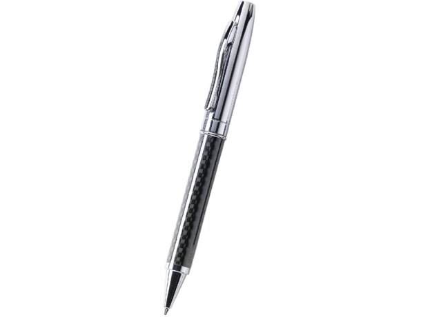 Bolígrafo metálico Fiber acabado plateado regalo