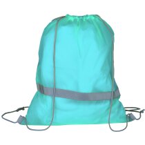 Mochila de cuerdas con banda reflectante azul Mochila de cuerdas con banda reflectante azul