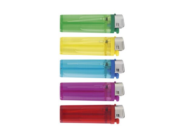 Mechero Mentoc translúcido con rueda de encendido