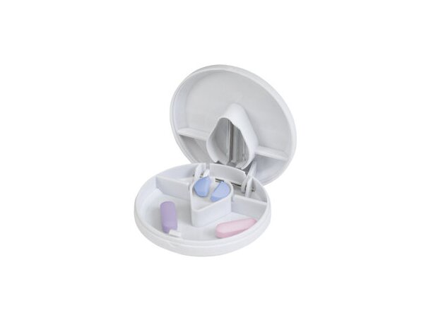 Pastillero Past redondo blanco 7 cm diámetro