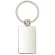 Llavero met&aacute;lico rectangular cromado Reflex