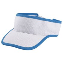 Visera con logotipo con detalles de color en poliéster