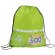 Mochila saco con logotipo con bolsillos transparentes poliéster 210D Iron Verde pistacho