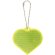 Llavero de corazon personalizable en blanco y amarillo reflectante abs