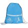Mochila saco con logotipo con bolsillos transparentes poliéster 210D Iron Azul Claro