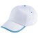 Gorra de béisbol para merchandising con ribete en visera en algodón Border Blanco/azul