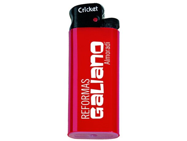 Mechero Cricket mini personalizado rojo