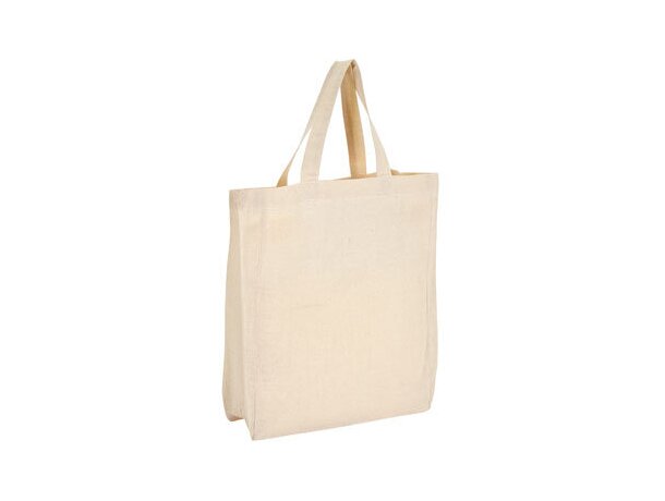 Bolsa de algodón Gamik natural con asas largas y gran capacidad