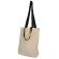 Bolsa algodón asas en color natural y negro 200 g/m2 Pairy Negro