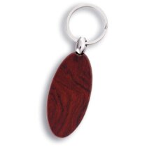 Llaveros de madera oscura ovalado