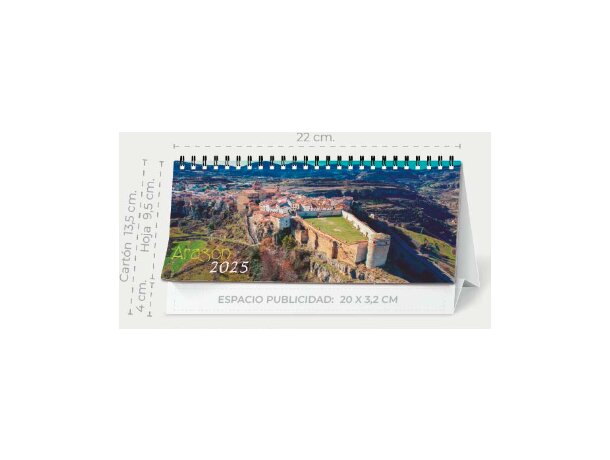 Calendario sobremesa para merchandising con 7 hojas detalle 12