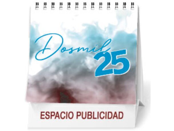 Calendario sobremesa promocionales de tamaño pequeño papel estucado brillo detalle 1
