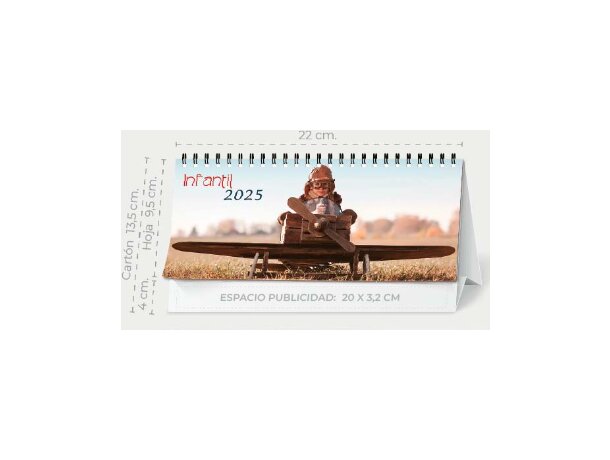 Calendario sobremesa para merchandising con 7 hojas detalle 3