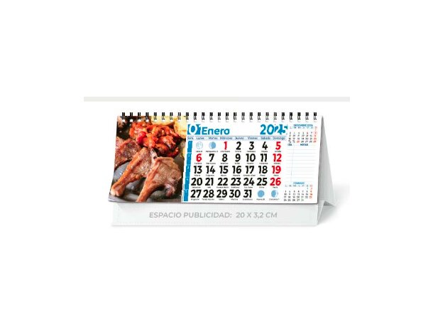 Calendario sobremesa con 7 hojas detalle 2