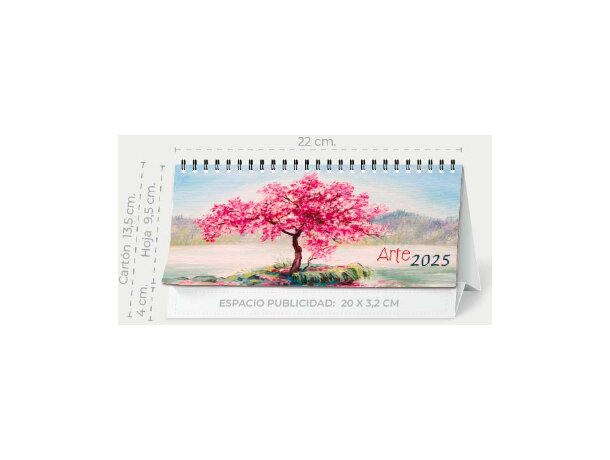 Calendario sobremesa para merchandising con 7 hojas detalle 6