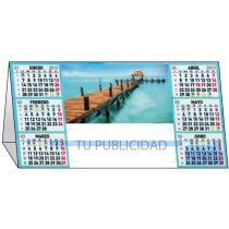 Calendario Sobremesa Semestral Abierto Motivos Estandares personalizado