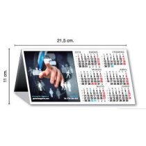 Calendario de mesa semestral papel couche plastificado