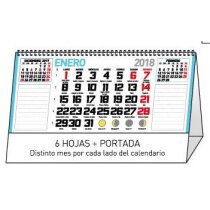 Calendario de mesa mensual notas