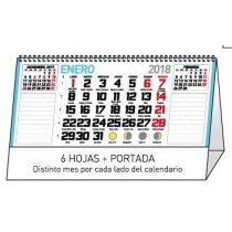 Calendario de sobremesa mensual notas mesa