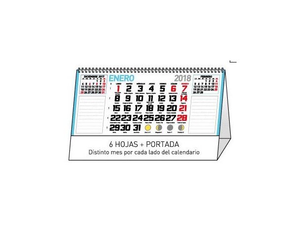 Calendario de sobremesa mensual notas barato mesa