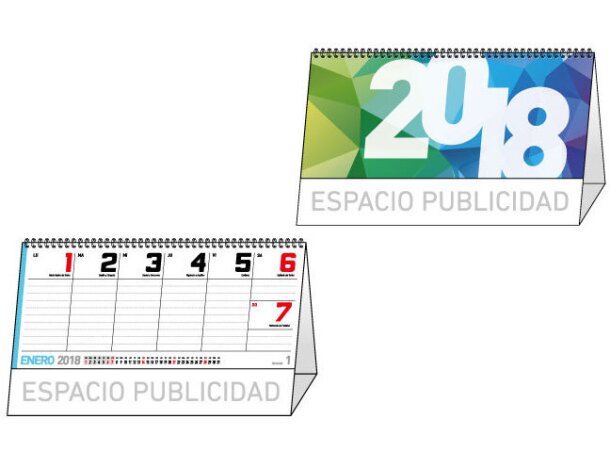 Calendario de sobremesa con 27 hojas de notas barato grabada