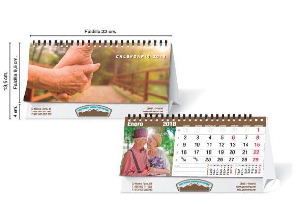 Calendario de sobremesa con fotos personalizadas 13 hojas economico