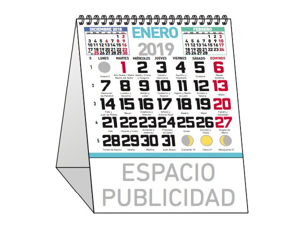 Calendario de sobremesa mini 7 hojas