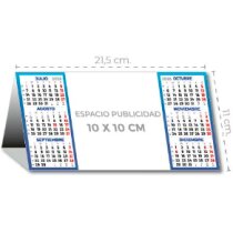 Calendario sobremesa cartoncillo y tipo pirámide