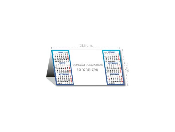 Calendario sobremesa semestral cartoncillo detalle 1