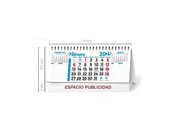 Calendarios sobremesas con 7 hojas detalle 2